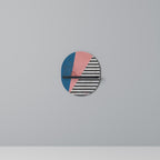 GLAMOROUS STRIPE Prateleira Oval Decorativa em Acabamento Preto