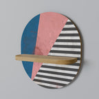 GLAMOROUS STRIPE Prateleira Oval Decorativa em Efeito Carvalho