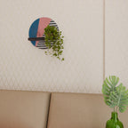 GLAMOROUS STRIPE Prateleira Redonda Decorativa em Acabamento Preto