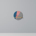 GLAMOROUS STRIPE Prateleira Redonda Decorativa em Efeito Carvalho