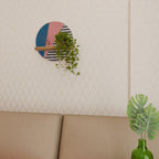 GLAMOROUS STRIPE Prateleira Redonda Decorativa em Efeito Carvalho