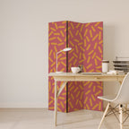 RADIANT STRIPE SYMPHONY Biombo Decorativo de 3 Painéis