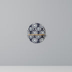 GRAPHITE EYES Oval Art Shelf In Oak Effect