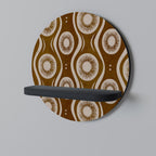 BROWN EYES Prateleira Redonda Decorativa em Acabamento Preto