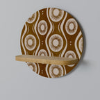BROWN EYES Prateleira Redonda Decorativa em Efeito Carvalho