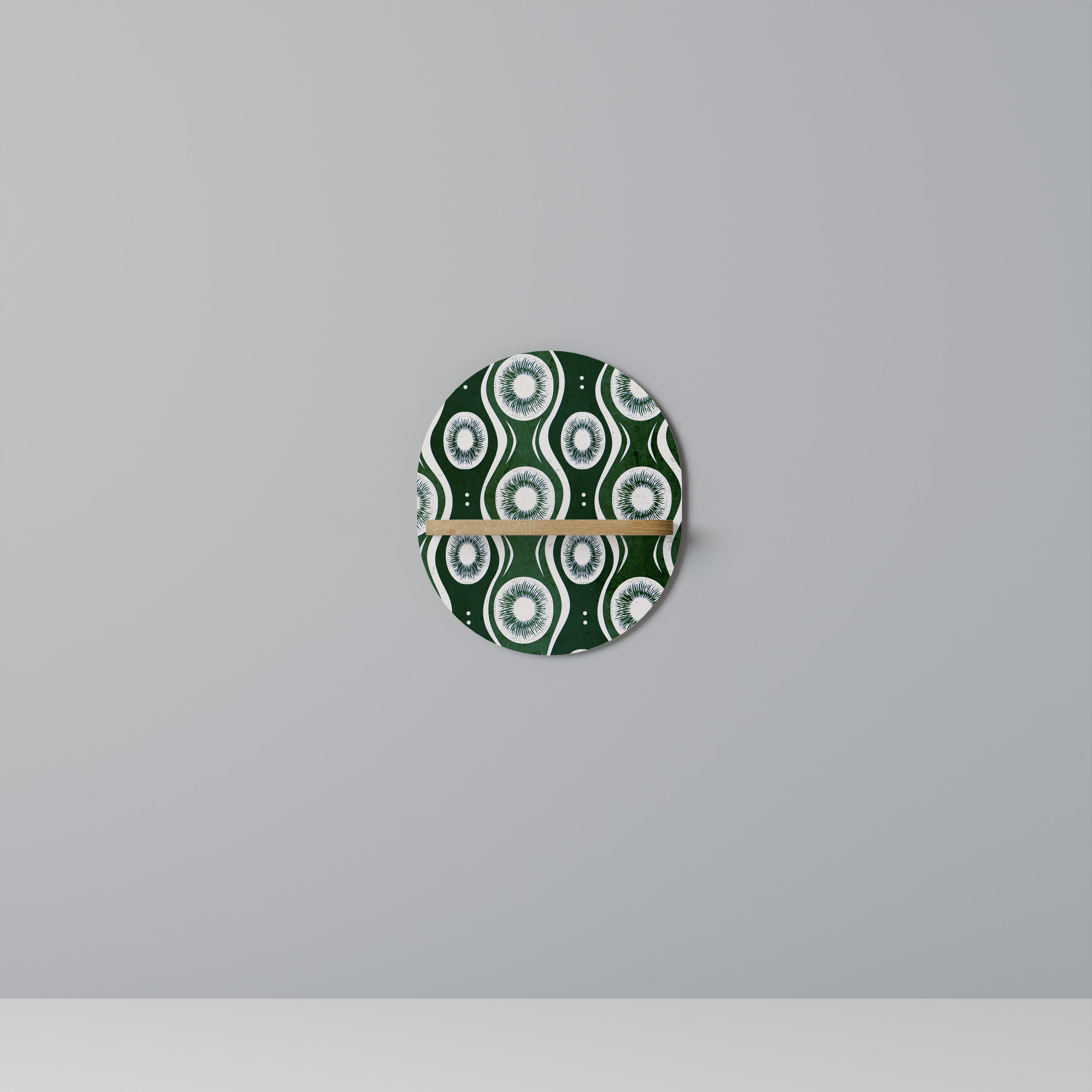 GREEN EYES Prateleira Oval Decorativa em Efeito Carvalho