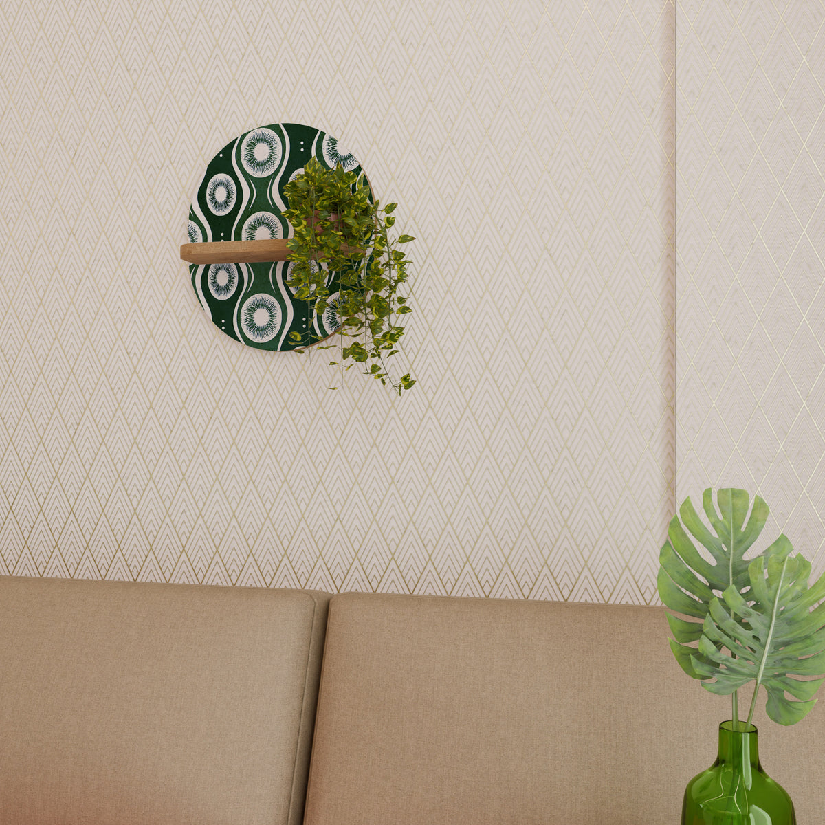 GREEN EYES Art Shelf