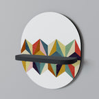 TESSELATE TREASURES Prateleira Oval Decorativa em Acabamento Preto