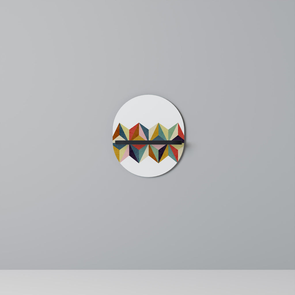 TESSELATE TREASURES Prateleira Oval Decorativa em Acabamento Preto