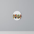 TESSELATE TREASURES Prateleira Oval Decorativa em Efeito Carvalho