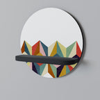 TESSELATE TREASURES Prateleira Redonda Decorativa em Acabamento Preto