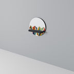 TESSELATE TREASURES Prateleira Redonda Decorativa em Acabamento Preto