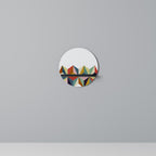 TESSELATE TREASURES Prateleira Redonda Decorativa em Acabamento Preto