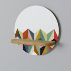 TESSELATE TREASURES Prateleira Redonda Decorativa em Efeito Carvalho