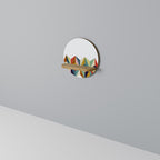 TESSELATE TREASURES Prateleira Redonda Decorativa em Efeito Carvalho