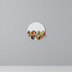 TESSELATE TREASURES Prateleira Redonda Decorativa em Efeito Carvalho