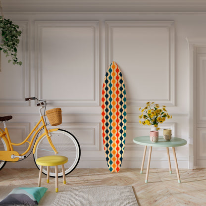 COLORFUL NOSTALGIA Painel Decorativo Prancha de Surf
