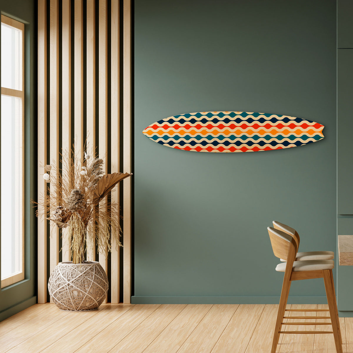 COLORFUL NOSTALGIA Painel Decorativo Prancha de Surf