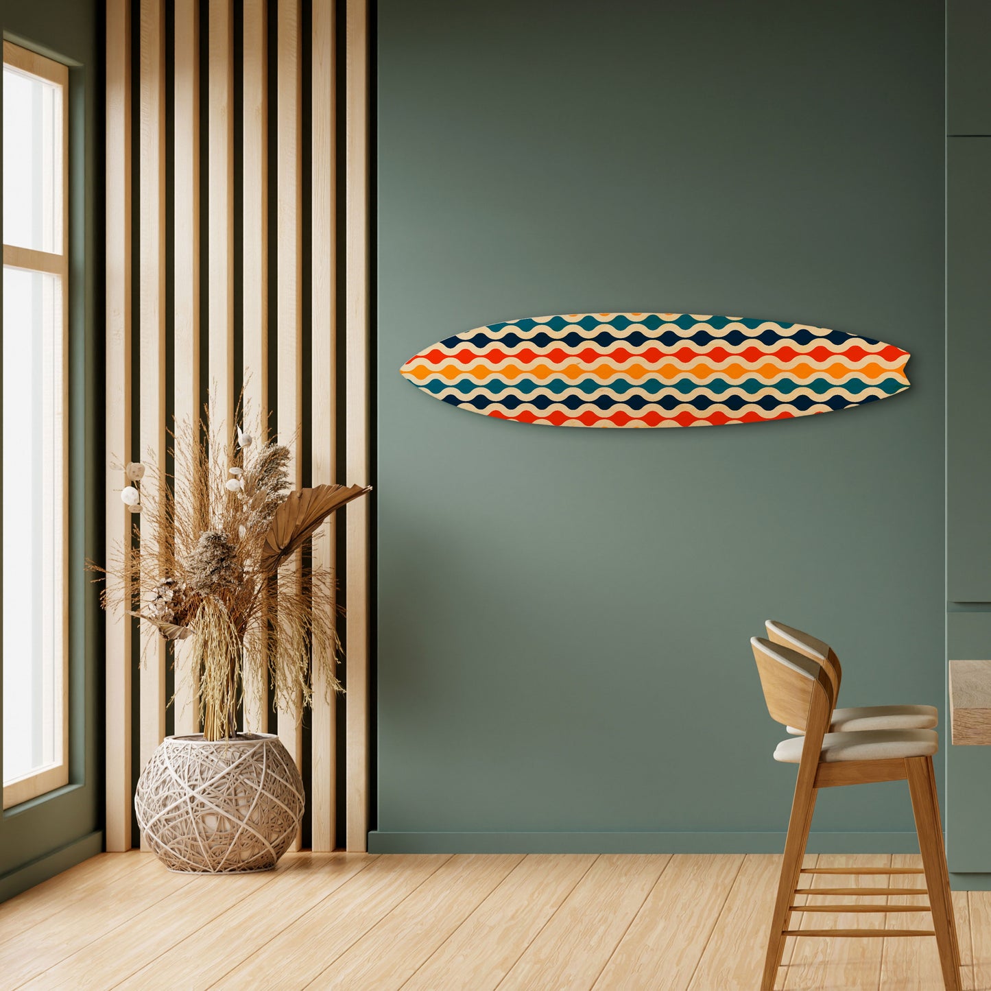 COLORFUL NOSTALGIA Painel Decorativo Prancha de Surf