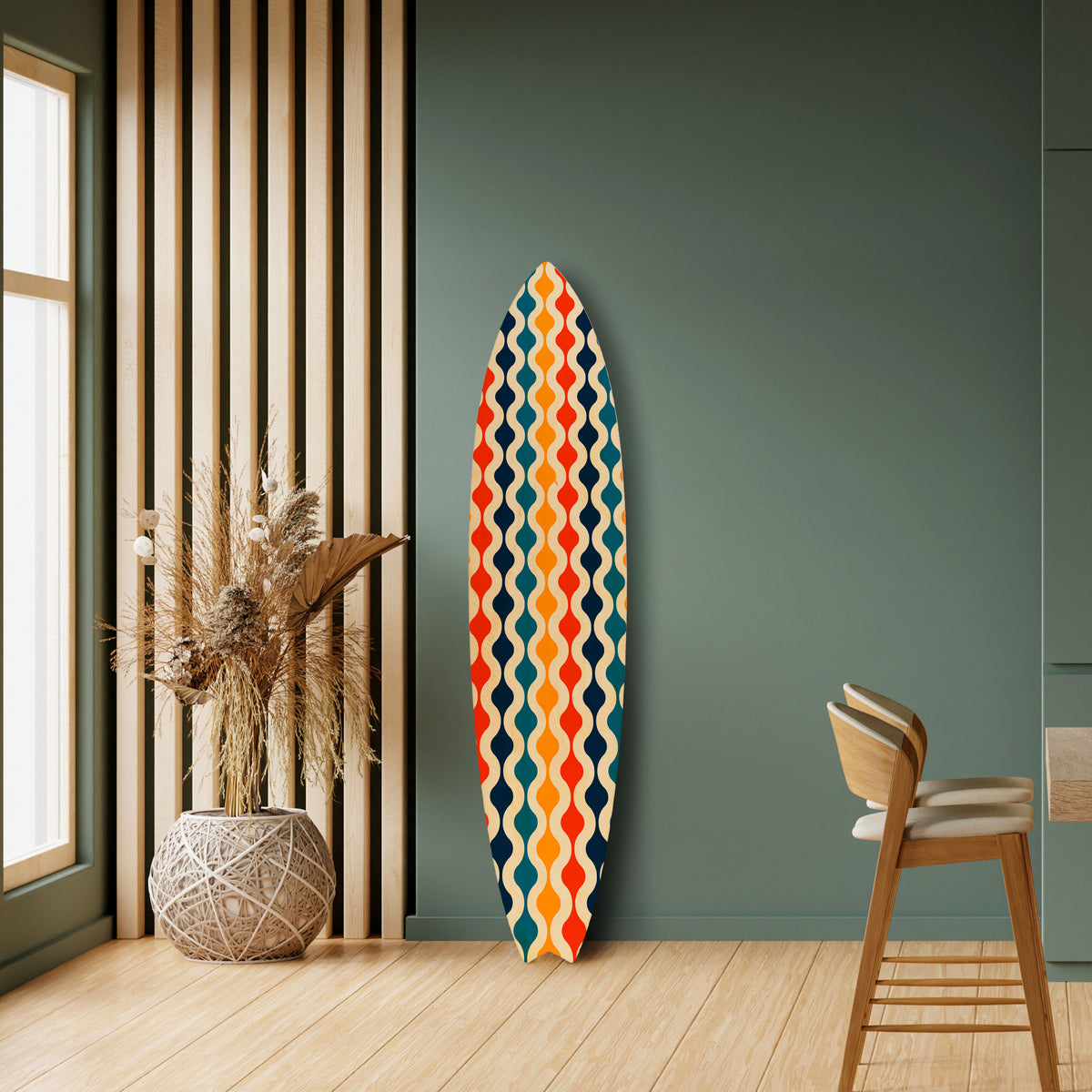 COLORFUL NOSTALGIA Painel Decorativo Prancha de Surf