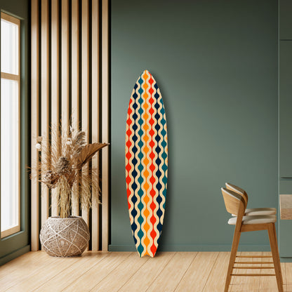 COLORFUL NOSTALGIA Painel Decorativo Prancha de Surf