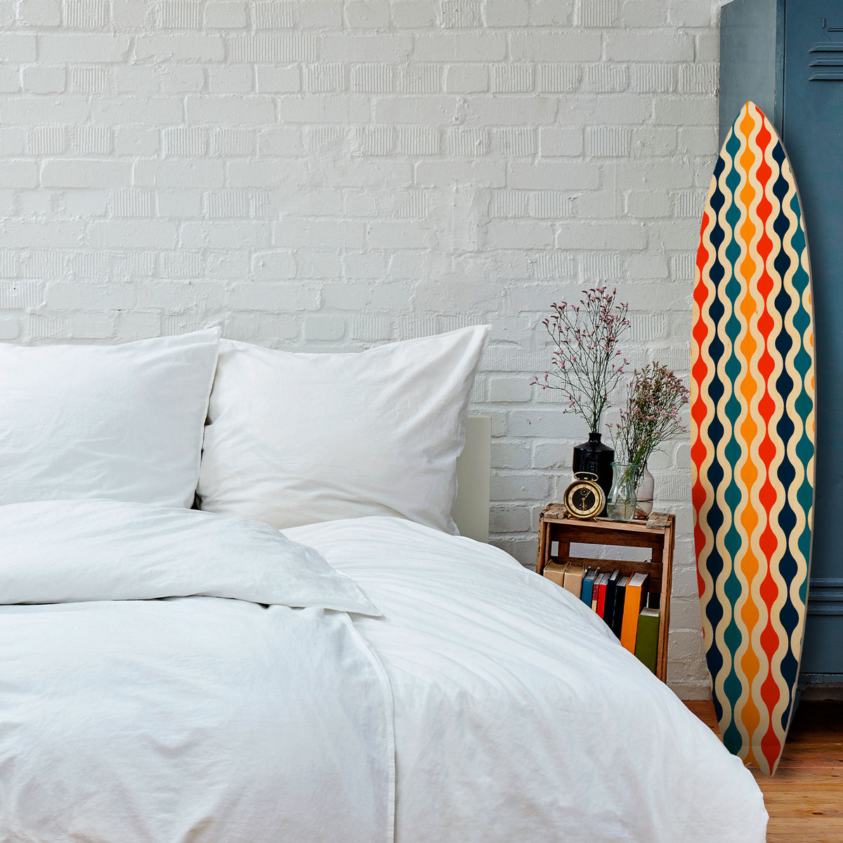 COLORFUL NOSTALGIA Painel Decorativo Prancha de Surf