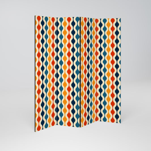 COLORFUL NOSTALGIA 4-Panel Room Divider