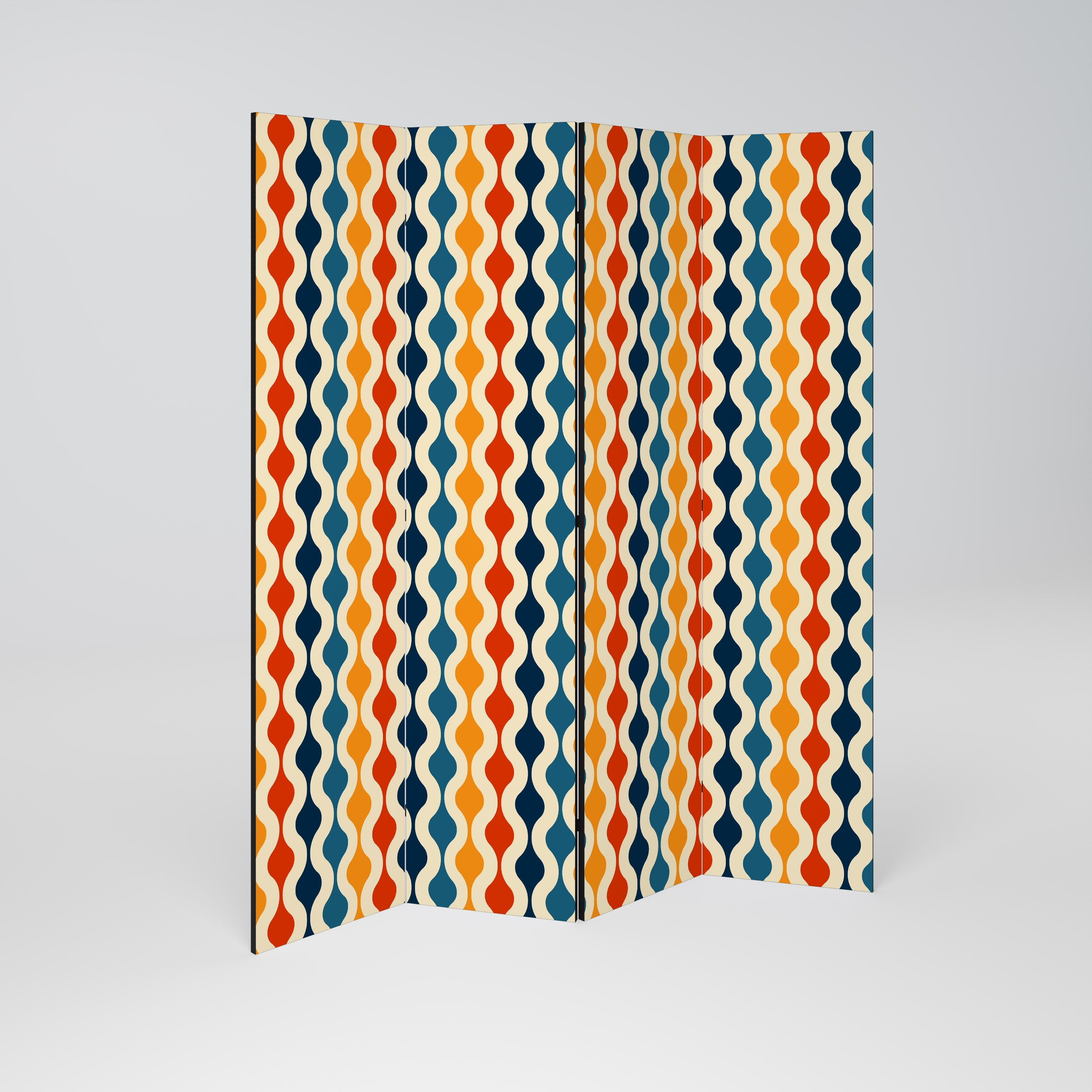 COLORFUL NOSTALGIA Biombo Decorativo de 4 Painéis