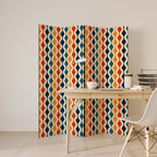 COLORFUL NOSTALGIA Biombo Decorativo de 4 Painéis