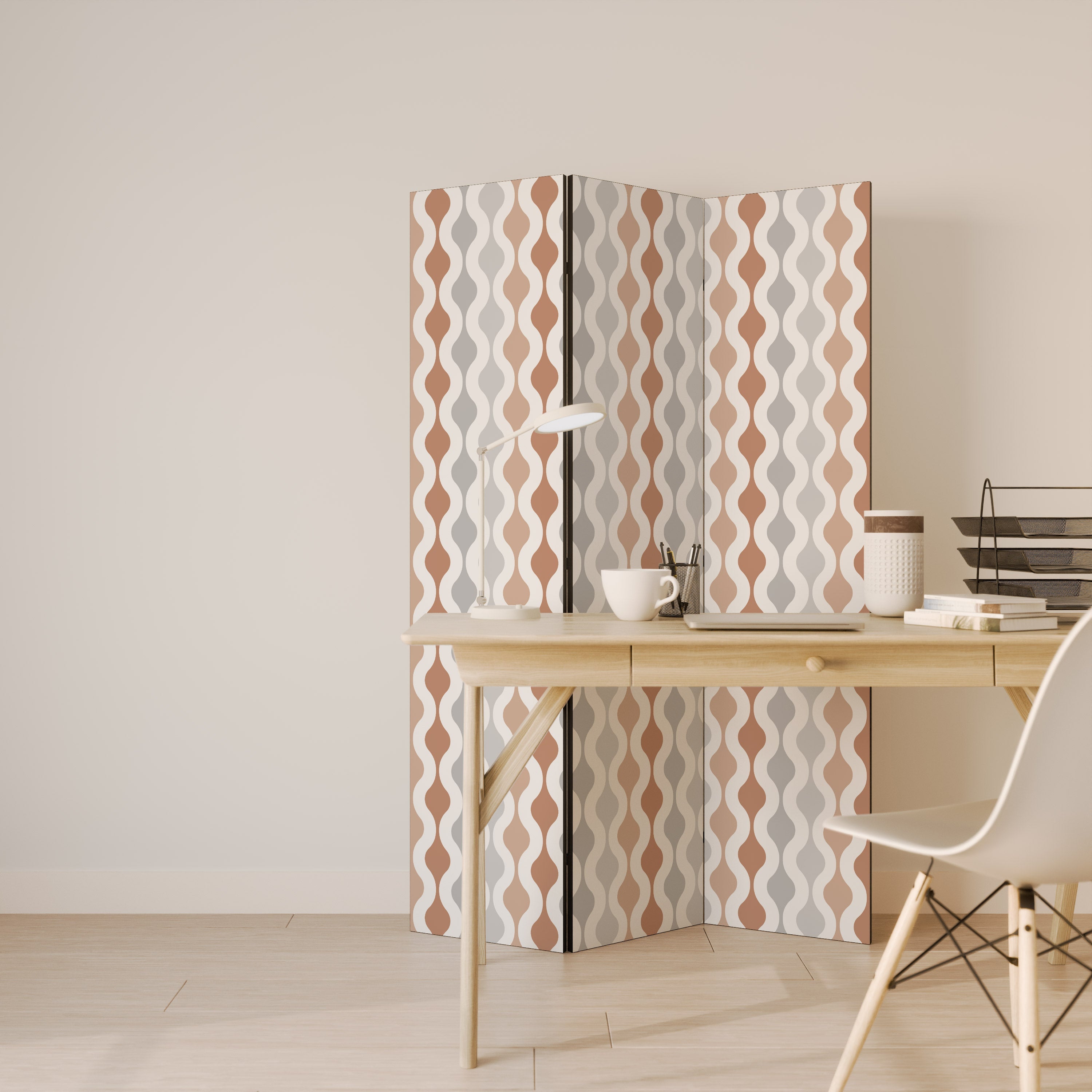 HAZY NOSTALGIA Biombo Decorativo de 3 Painéis