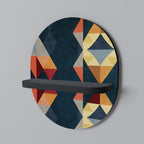 CRACKED ILLUSION Prateleira Oval Decorativa em Acabamento Preto