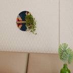 CRACKED ILLUSION Prateleira Oval Decorativa em Efeito Carvalho