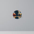 CRACKED ILLUSION Prateleira Redonda Decorativa em Efeito Carvalho