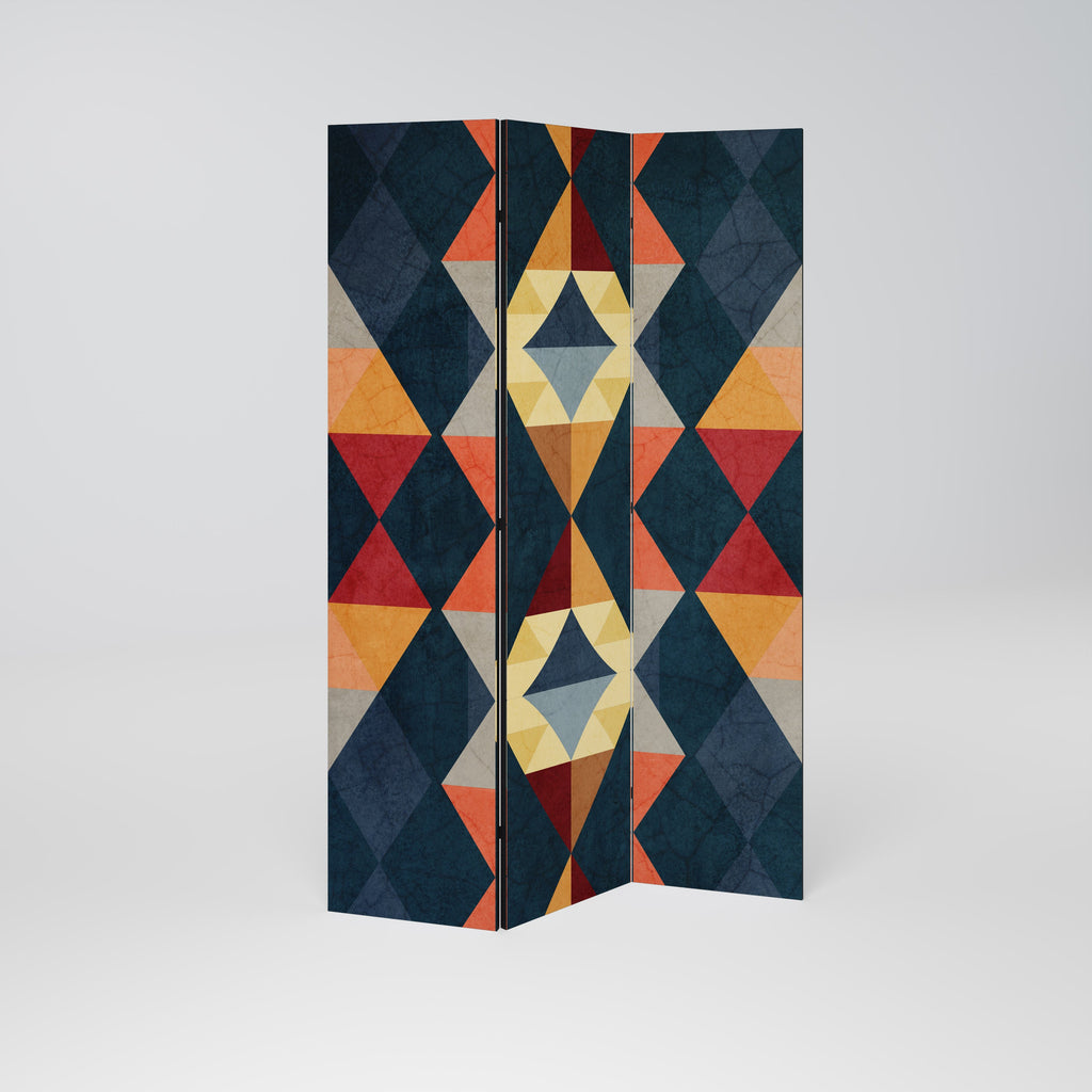 CRACKED ILLUSION Biombo Decorativo de 3 Painéis