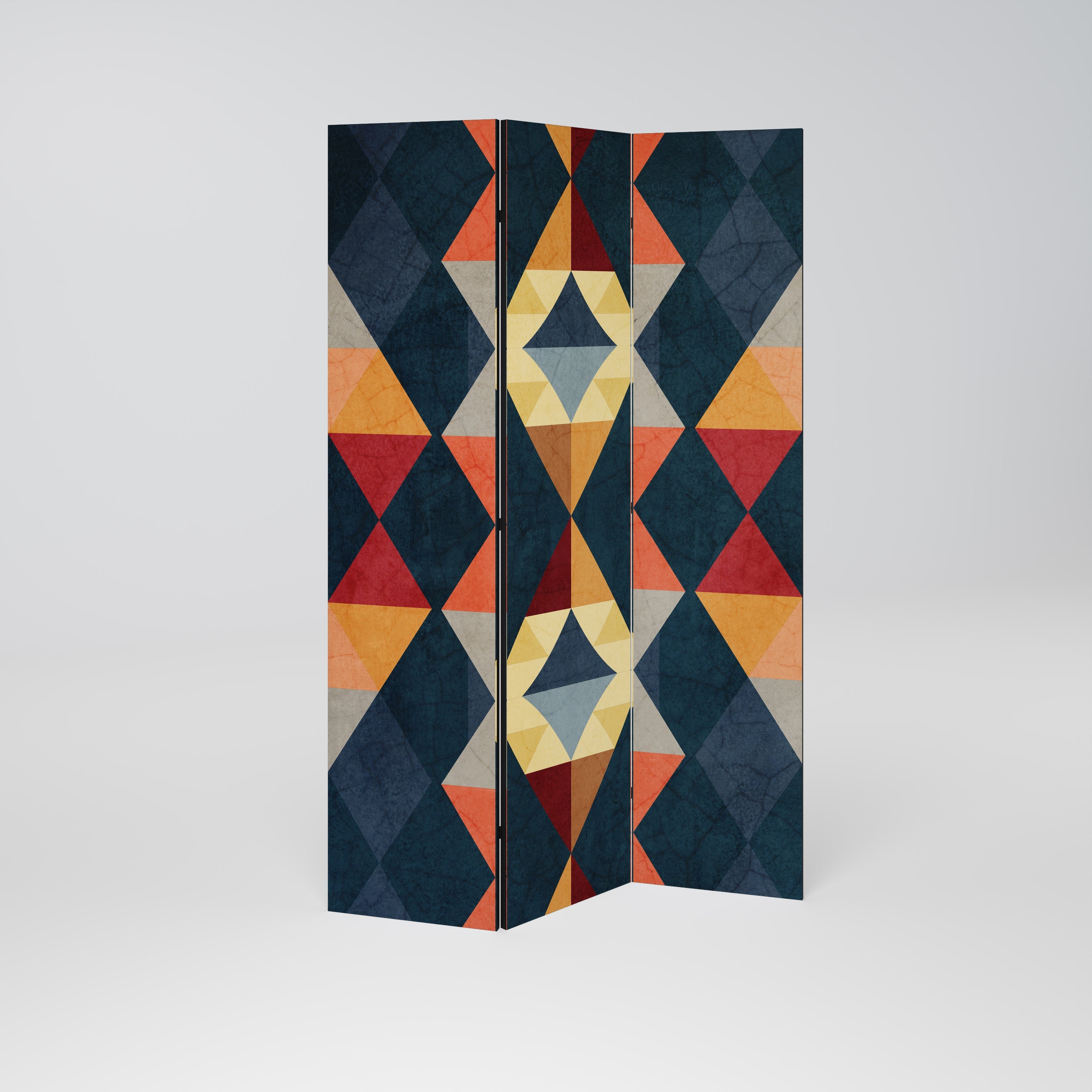 CRACKED ILLUSION Biombo Decorativo de 3 Painéis