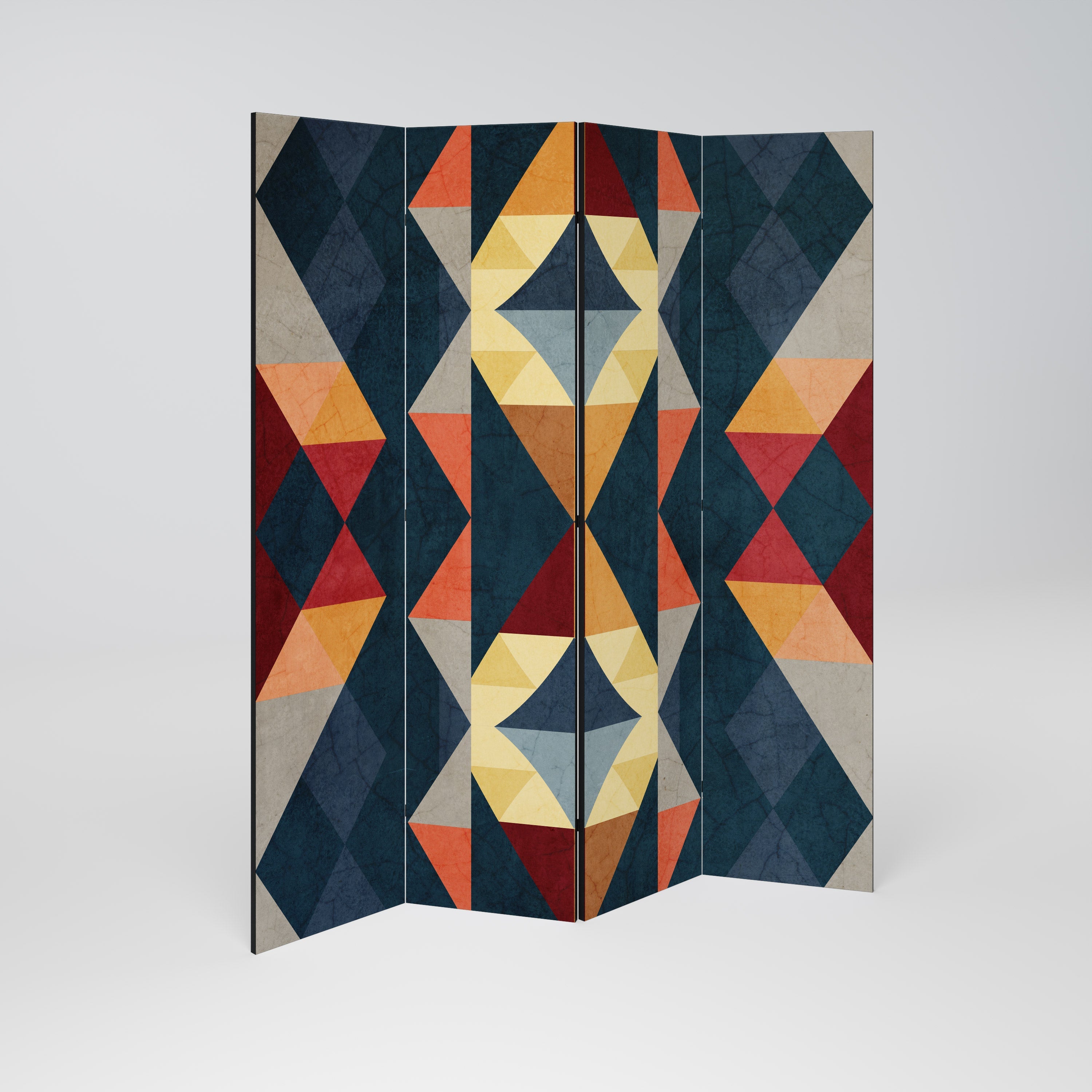 CRACKED ILLUSION Biombo Decorativo de 4 Painéis