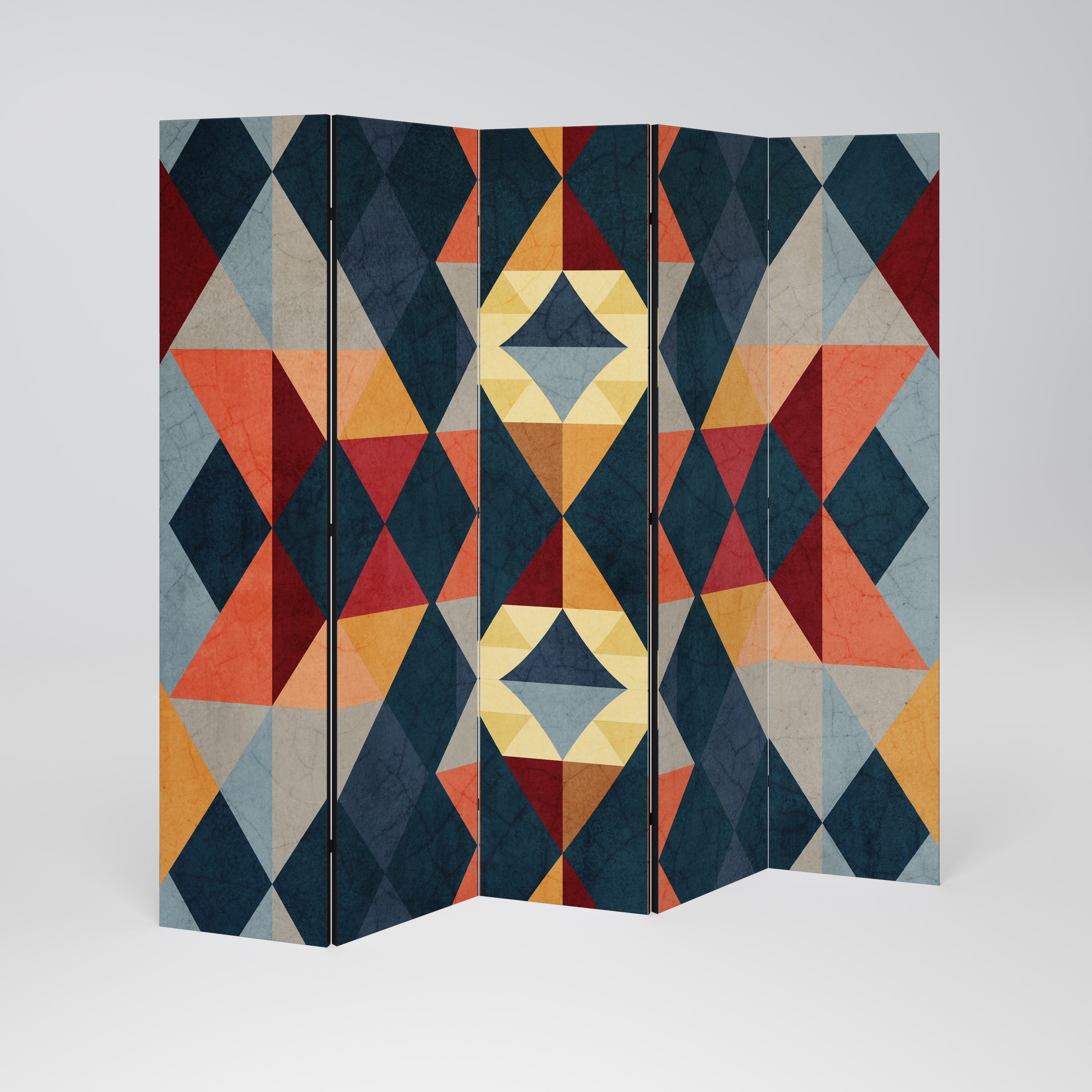 CRACKED ILLUSION Biombo Decorativo de 5 Painéis