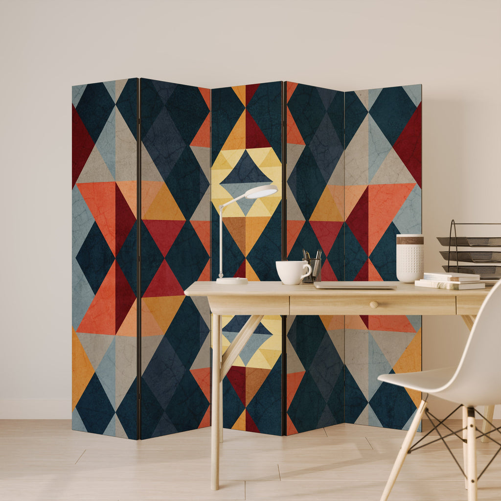 CRACKED ILLUSION Biombo Decorativo de 5 Painéis