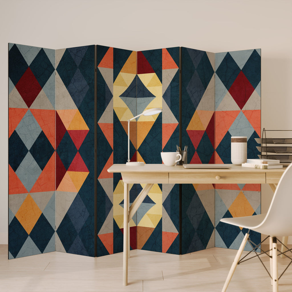 CRACKED ILLUSION Biombo Decorativo de 6 Painéis