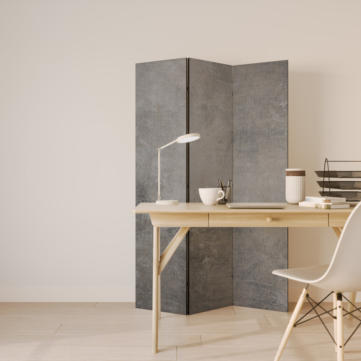 CONCRETE WALL Biombo de 3 Painéis
