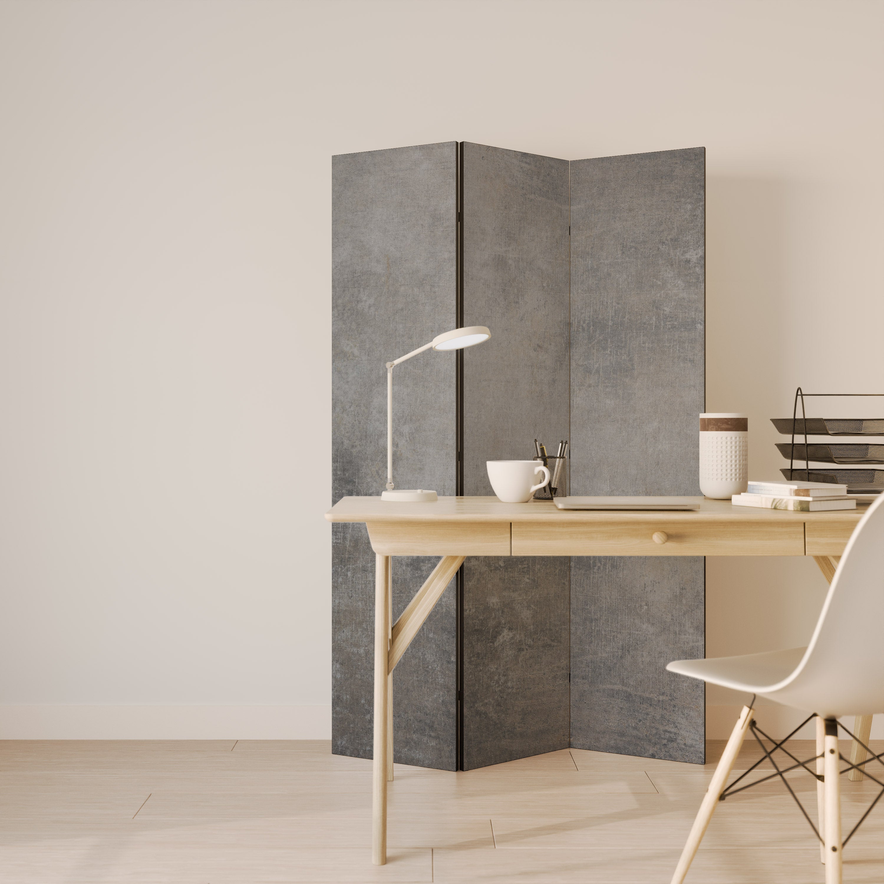 CONCRETE WALL Biombo de 3 Painéis