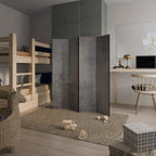 CONCRETE WALL Biombo Decorativo de 4 Painéis