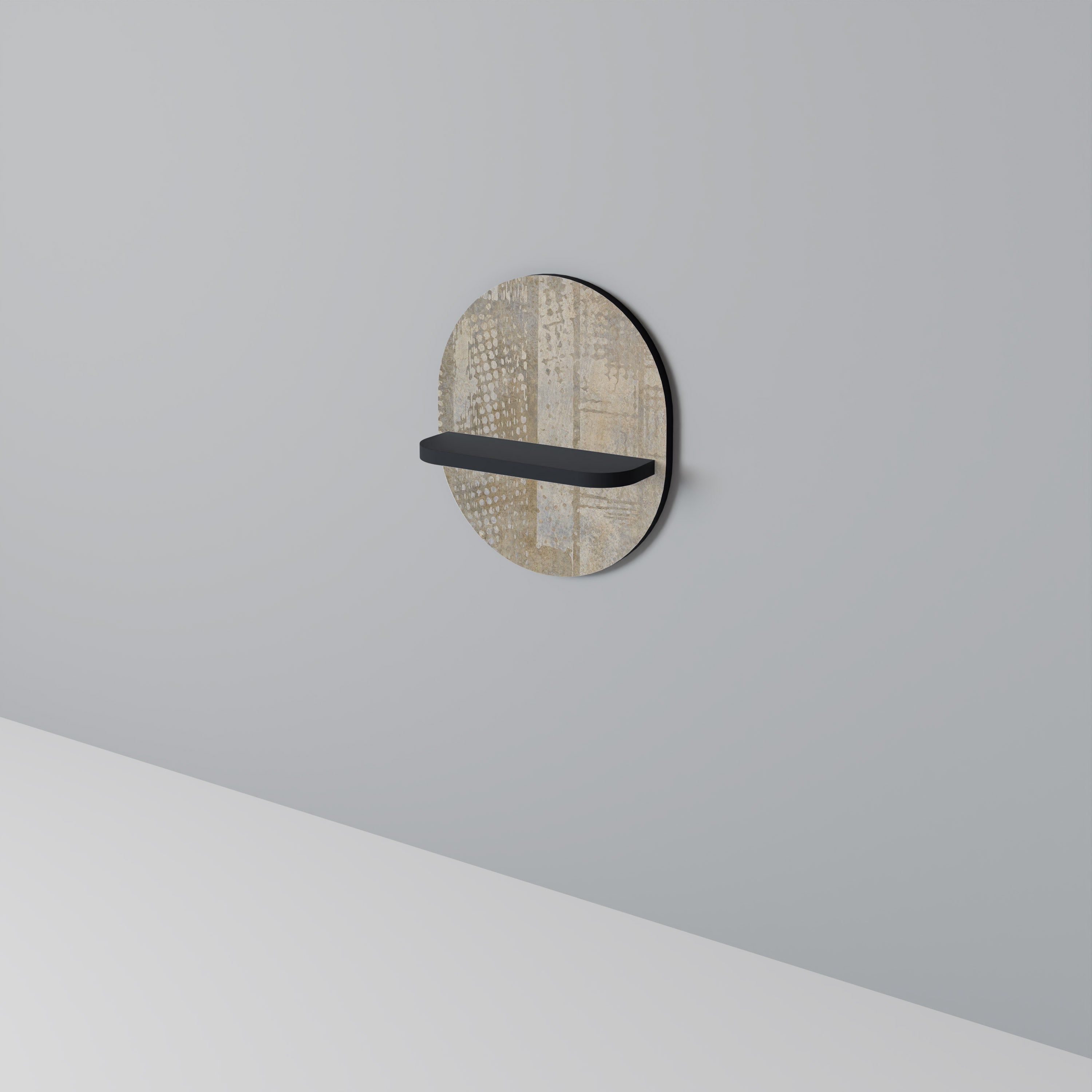 SCREEN ERROR Prateleira Oval Decorativa em Acabamento Preto