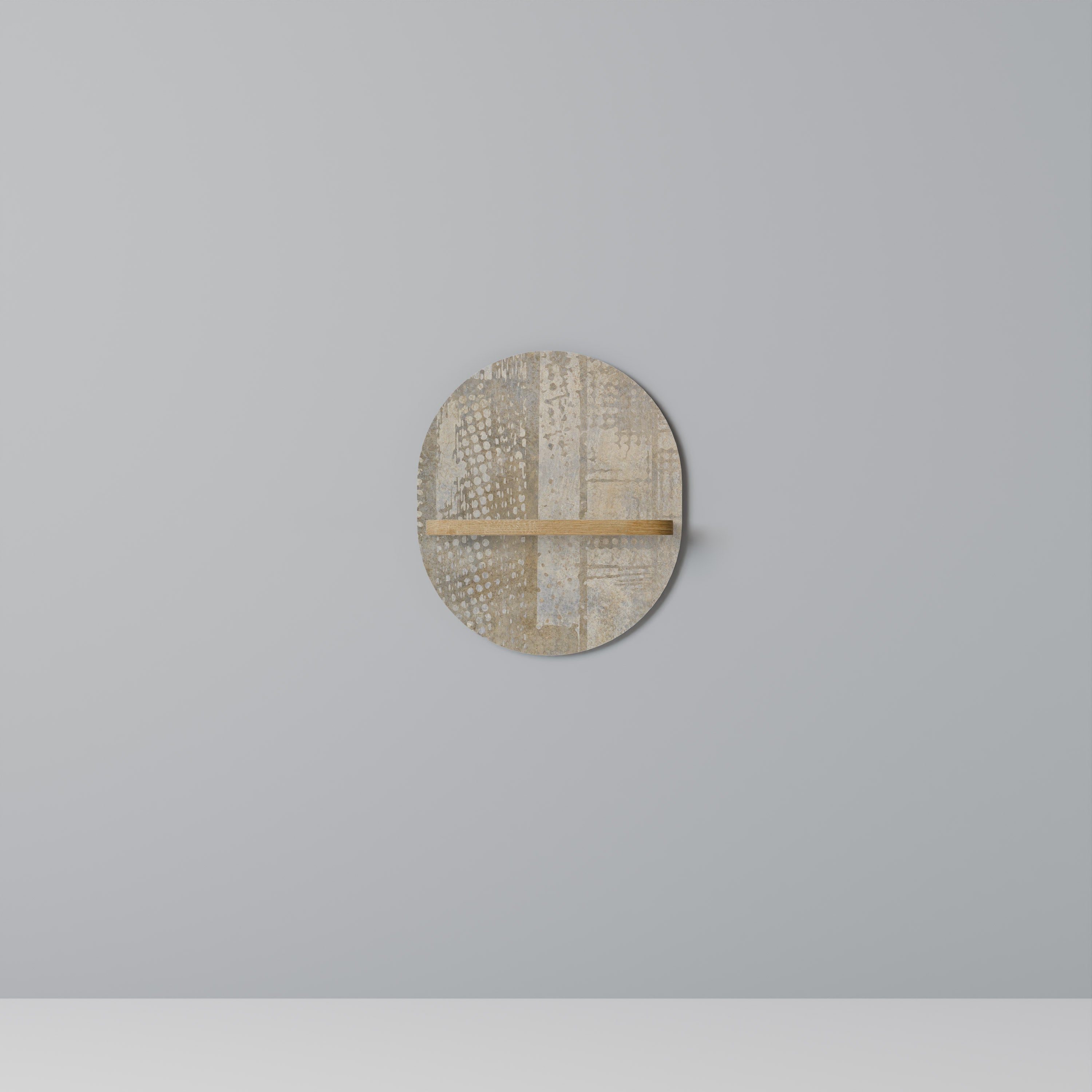 SCREEN ERROR Prateleira Oval Decorativa em Efeito Carvalho