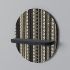 AZTEC Prateleira Oval Decorativa em Acabamento Preto