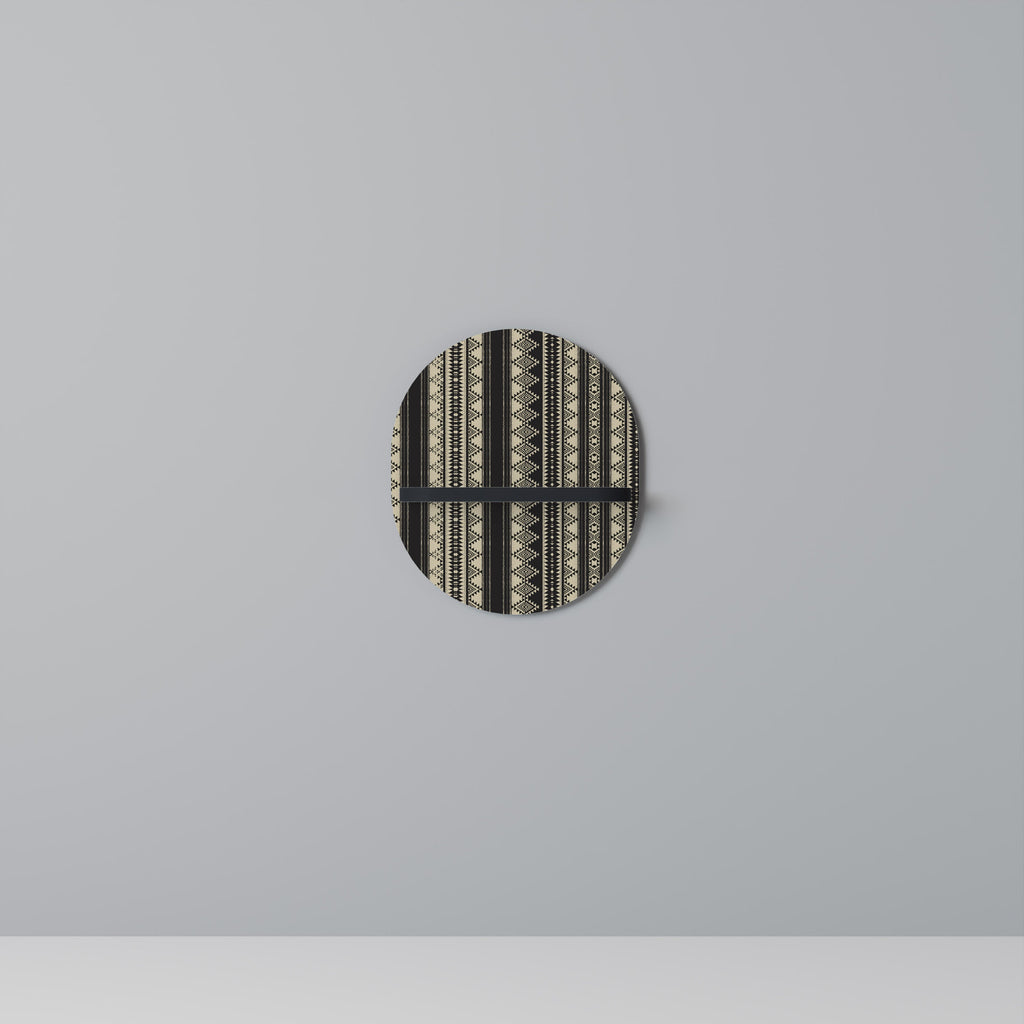 AZTEC Prateleira Oval Decorativa em Acabamento Preto