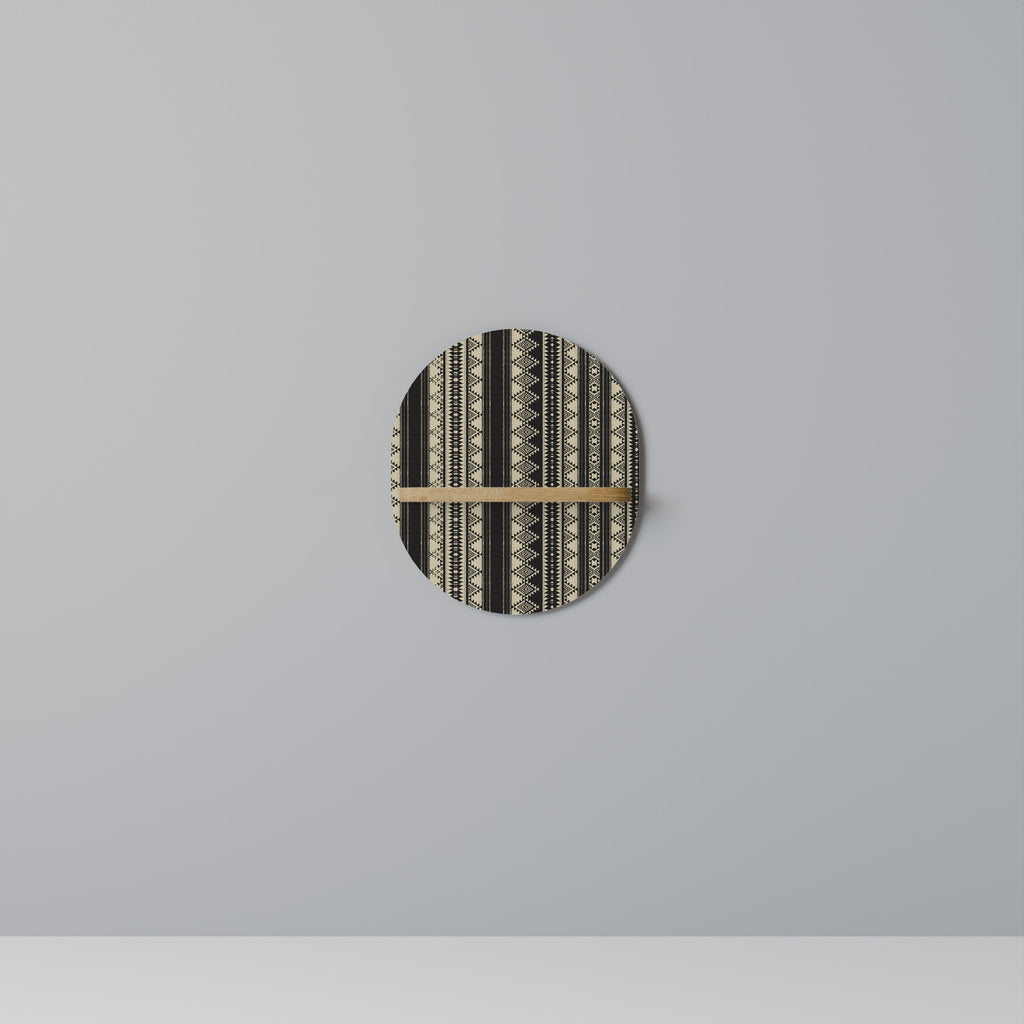 AZTEC Prateleira Oval Decorativa em Efeito Carvalho