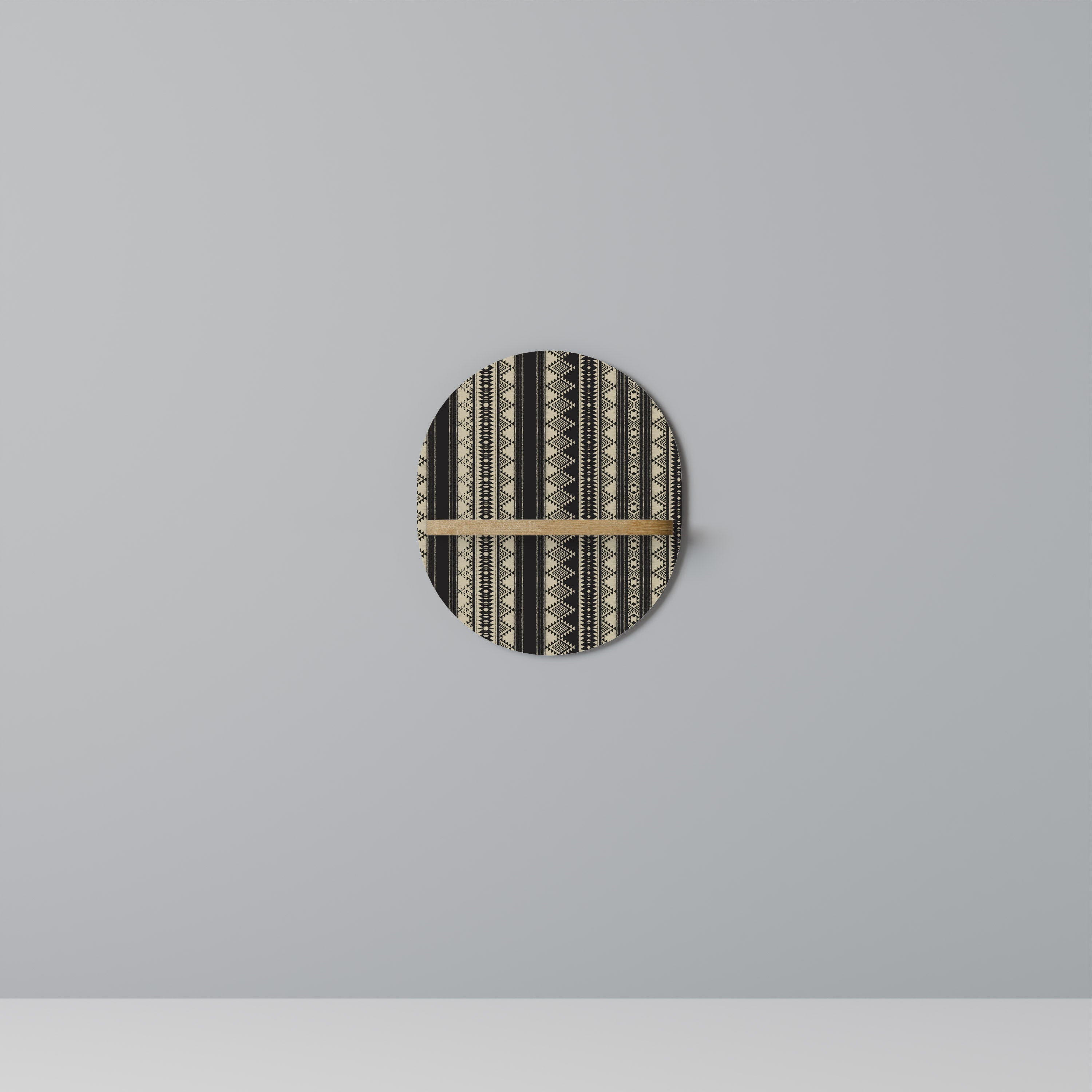 AZTEC Prateleira Oval Decorativa em Efeito Carvalho