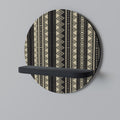 AZTEC Prateleira Redonda Decorativa em Acabamento Preto