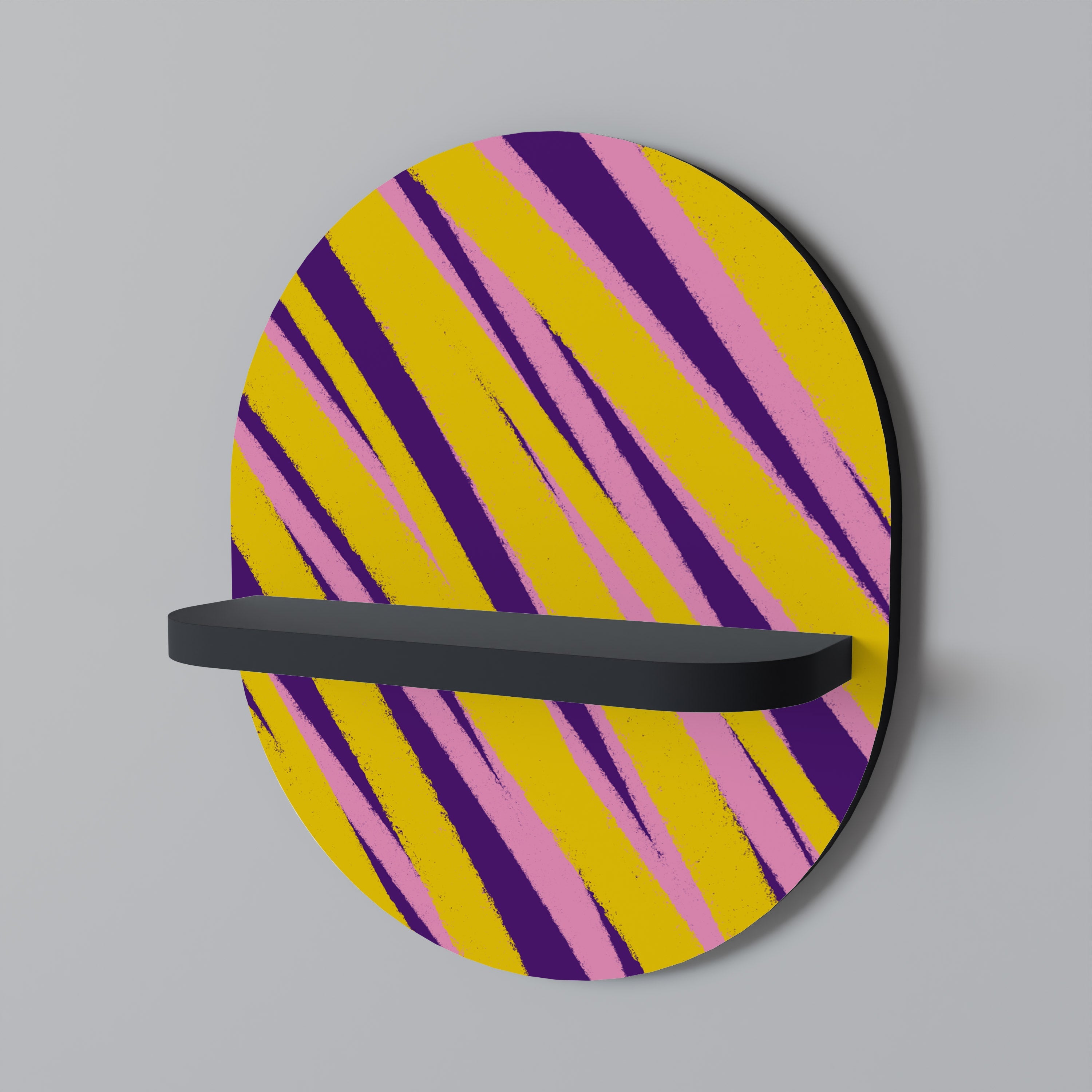 DREAMS COME TRUE Prateleira Oval Decorativa em Acabamento Preto